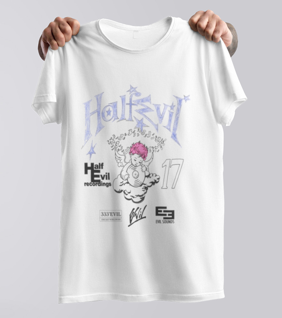 Half Evil Store H E Recordings 17 Angel 333 Club 365 Tapes 2023 T-Shirt