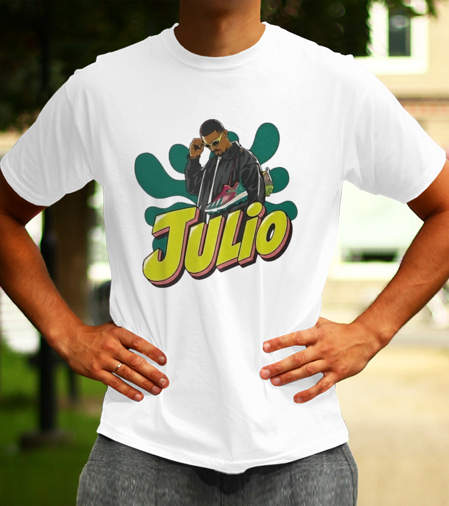 Julio Cool Streetwear Style With Trendy Sneakers T-Shirt