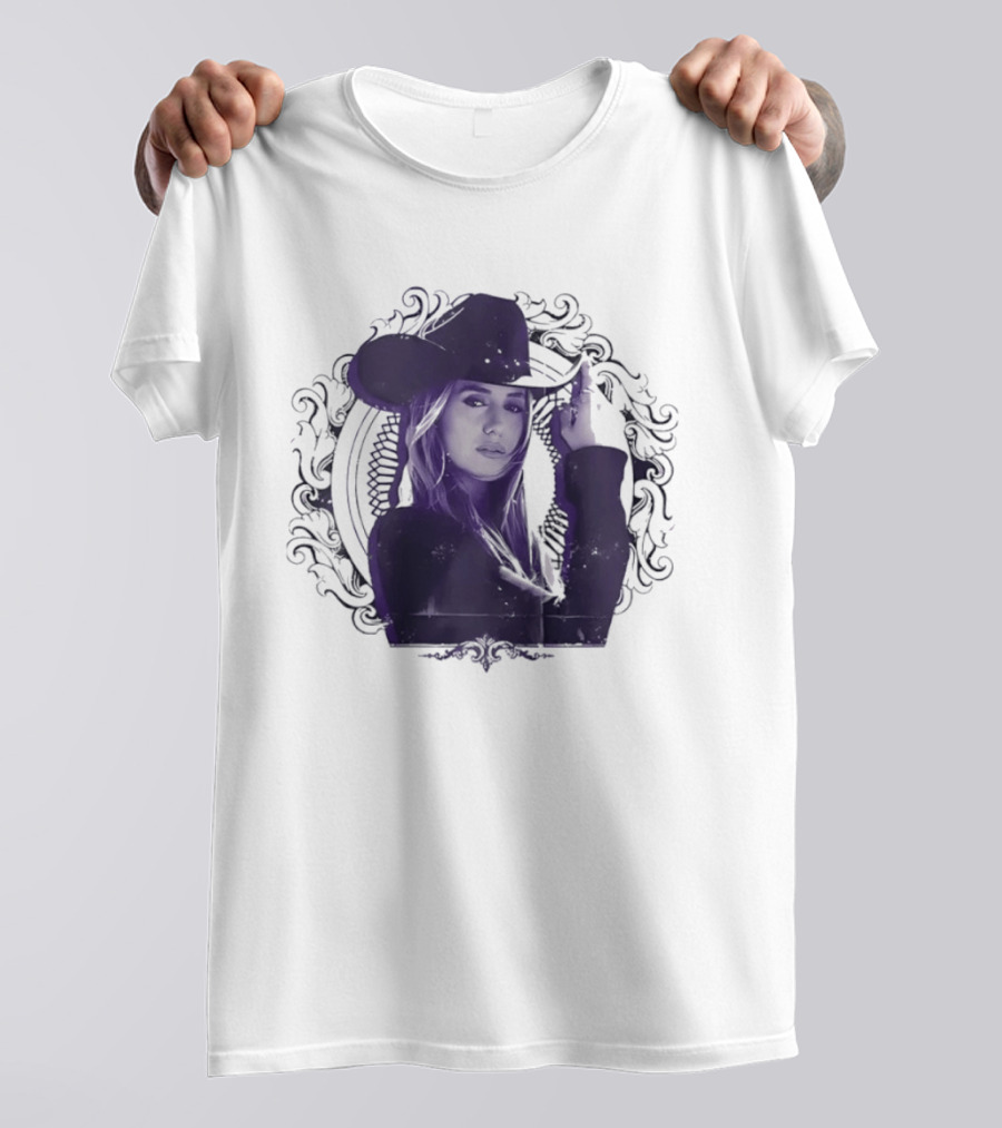 Lainey Wilson Distressed Western Style Country Music Hat T-Shirt