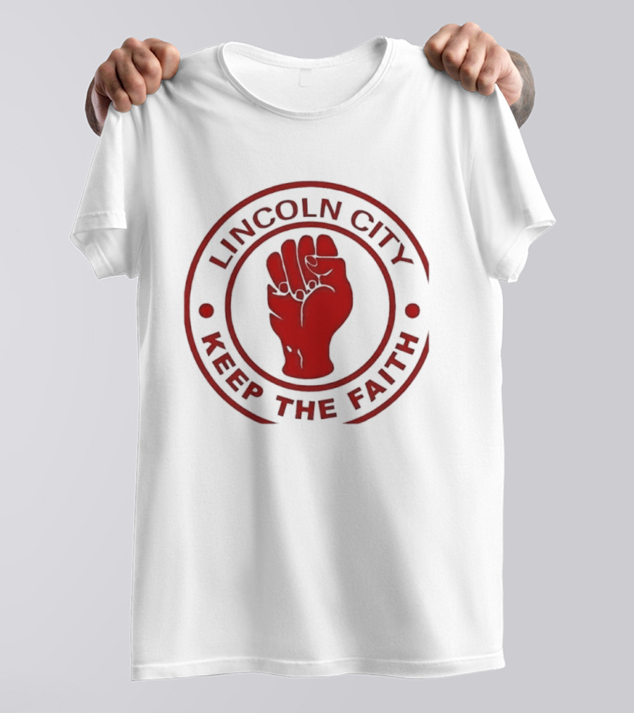 Lincoln City Keep The Faith Imps Football Club Fist T-Shirt