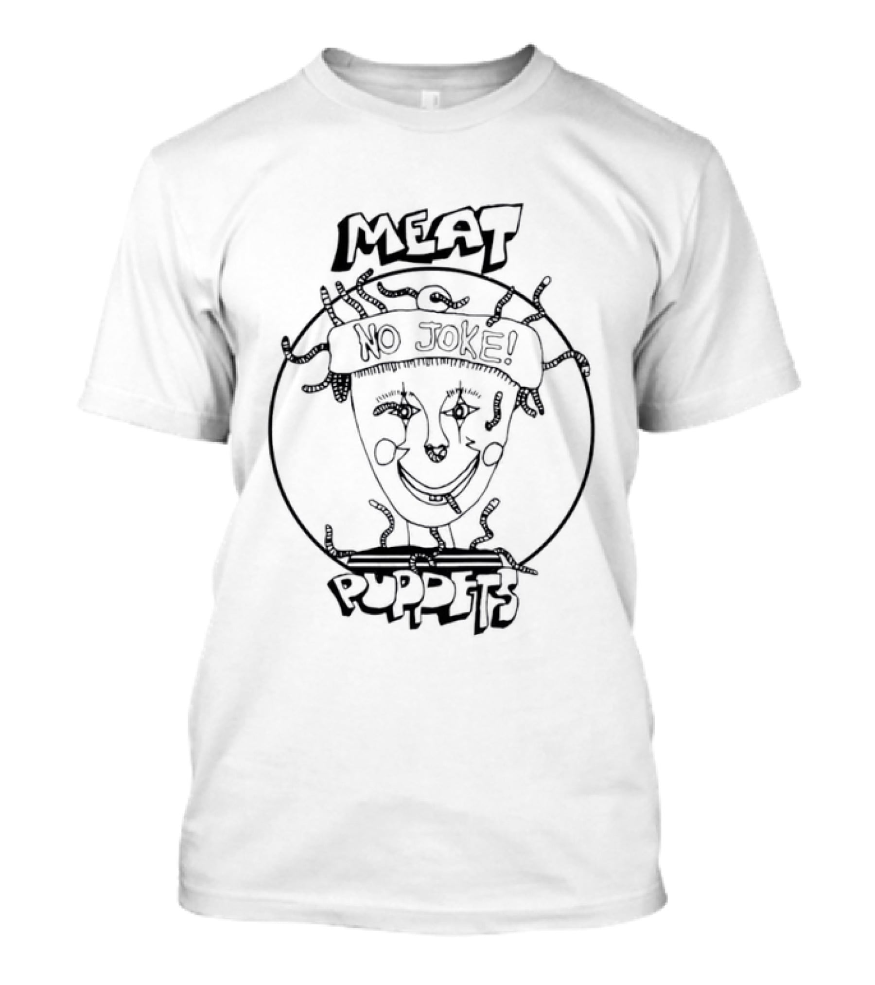 Meat Puppets No Joke Alternative Rock Band Iconic Smiling Face T-Shirt