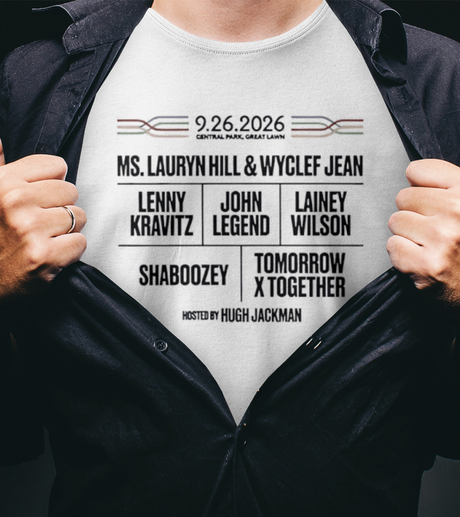 9.26.2026 Ms. Lauryn Hill Wyclef Jean Lenny Kravitz John Legend Lainey Wilson Shaboozey Tomorrow X Together Global Citizen Festival T-Shirt