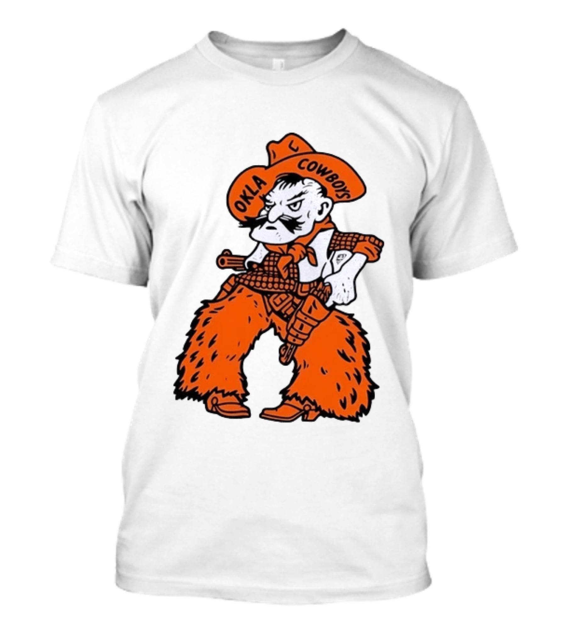 Oklahoma Cowboys Pistol Pete Orange Cowboy T-Shirt