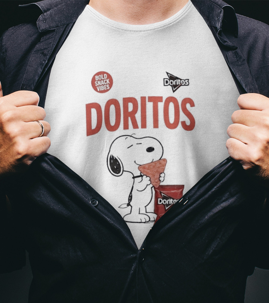 Snoopy Doritos Snack Vibes With Peanuts Cartoon T-Shirt