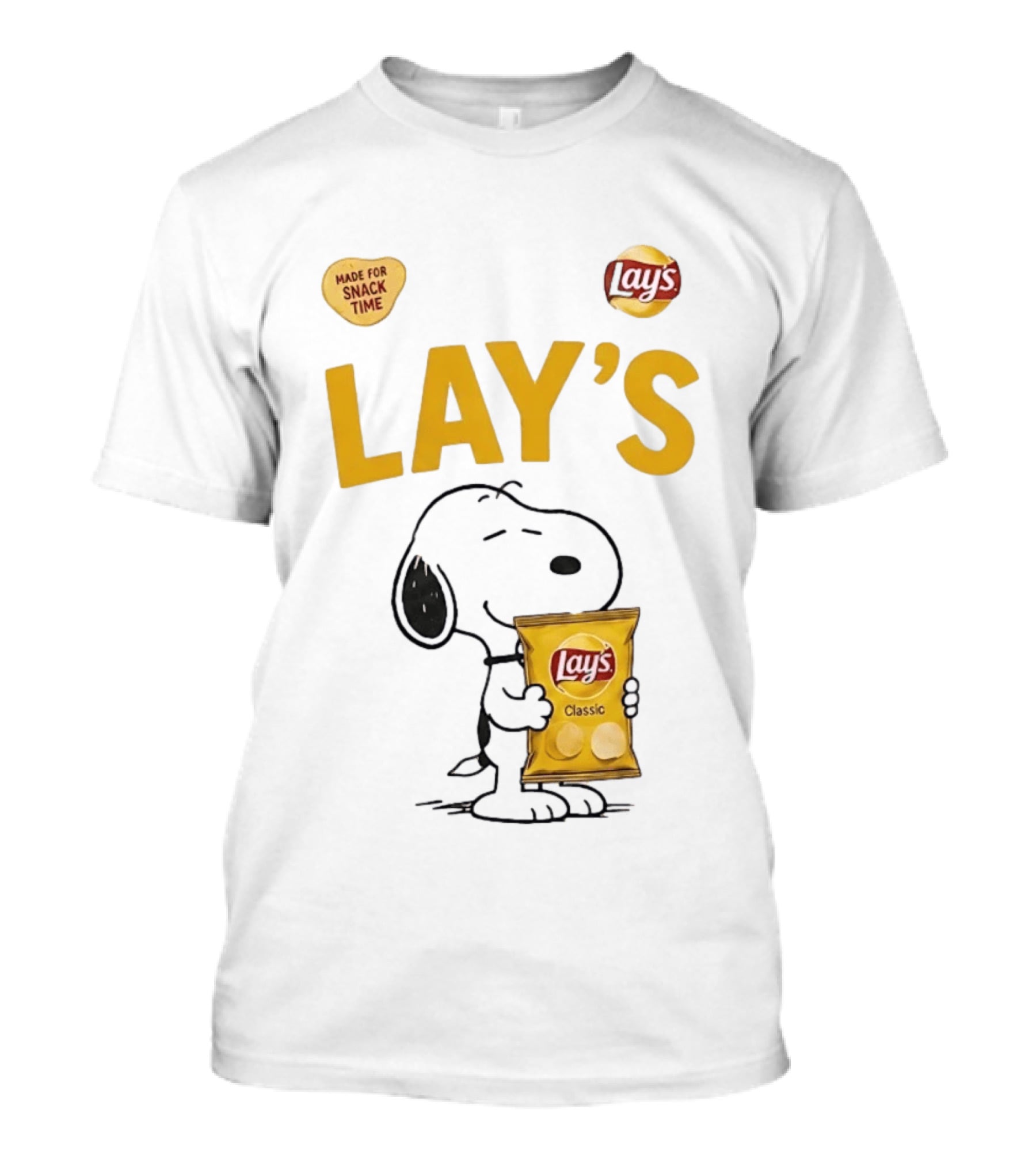 Snoopy Lay's Classic Made For Snack Time Peanuts T-Shirt