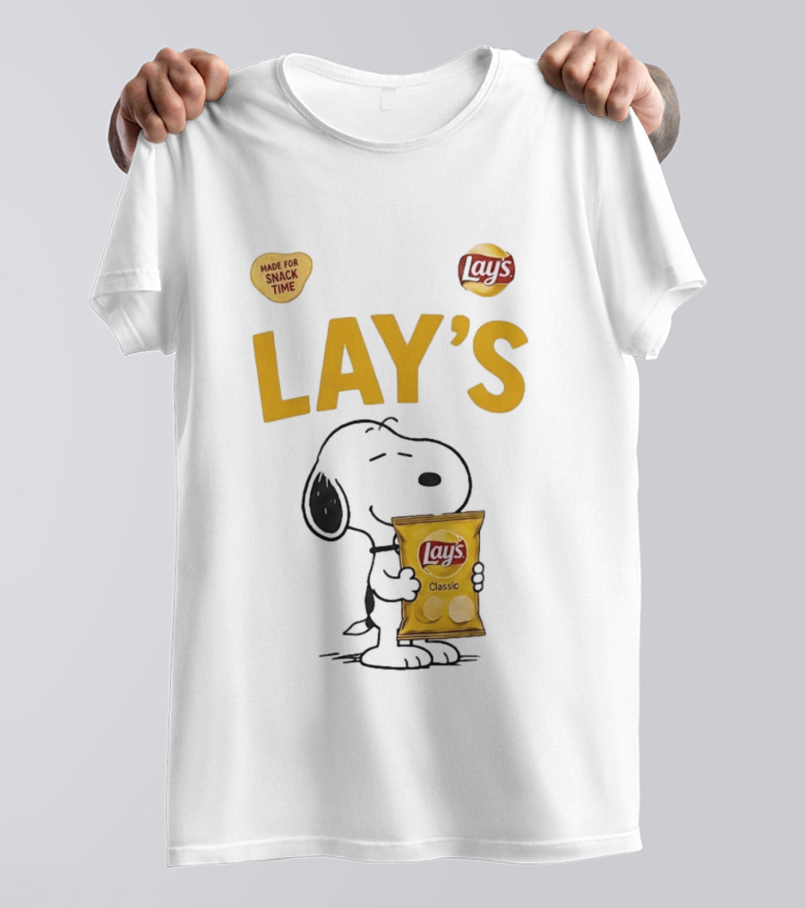Snoopy Lay's Classic Made For Snack Time Peanuts T-Shirt