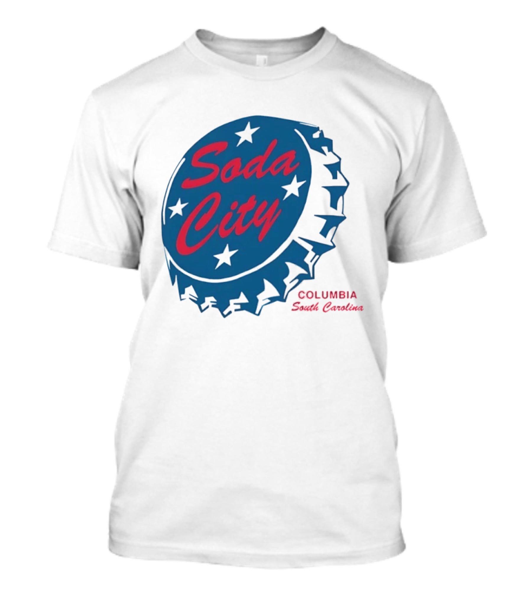 Soda City Columbia South Carolina Bottle Cap Stars T-Shirt