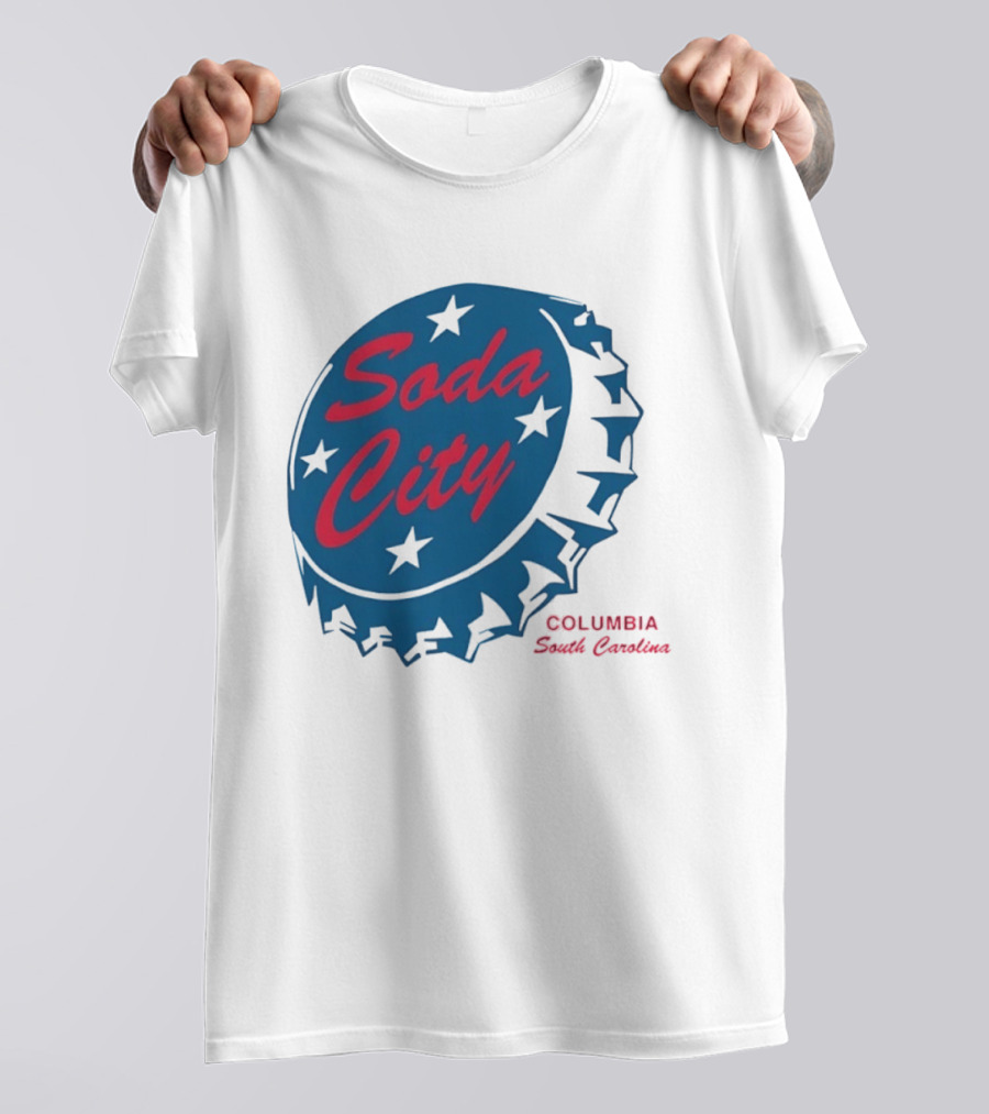 Soda City Columbia South Carolina Bottle Cap Stars T-Shirt