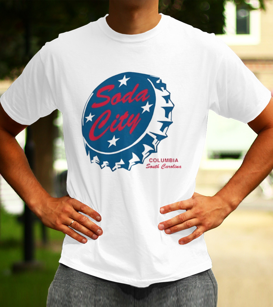 Soda City Columbia South Carolina Bottle Cap Stars T-Shirt