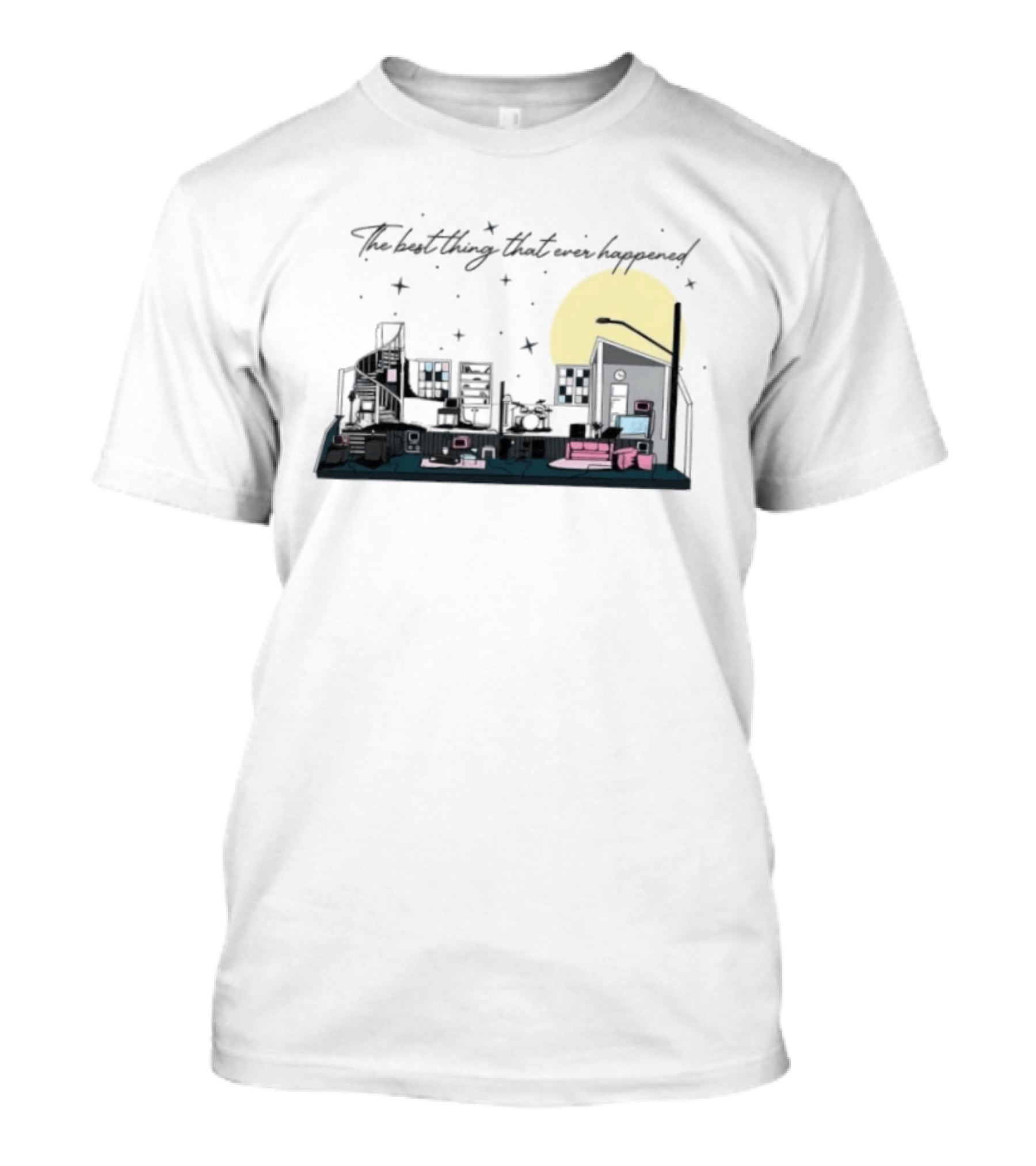 The Best Thing That Ever Happened Cityscape Moon And Stars T-Shirt
