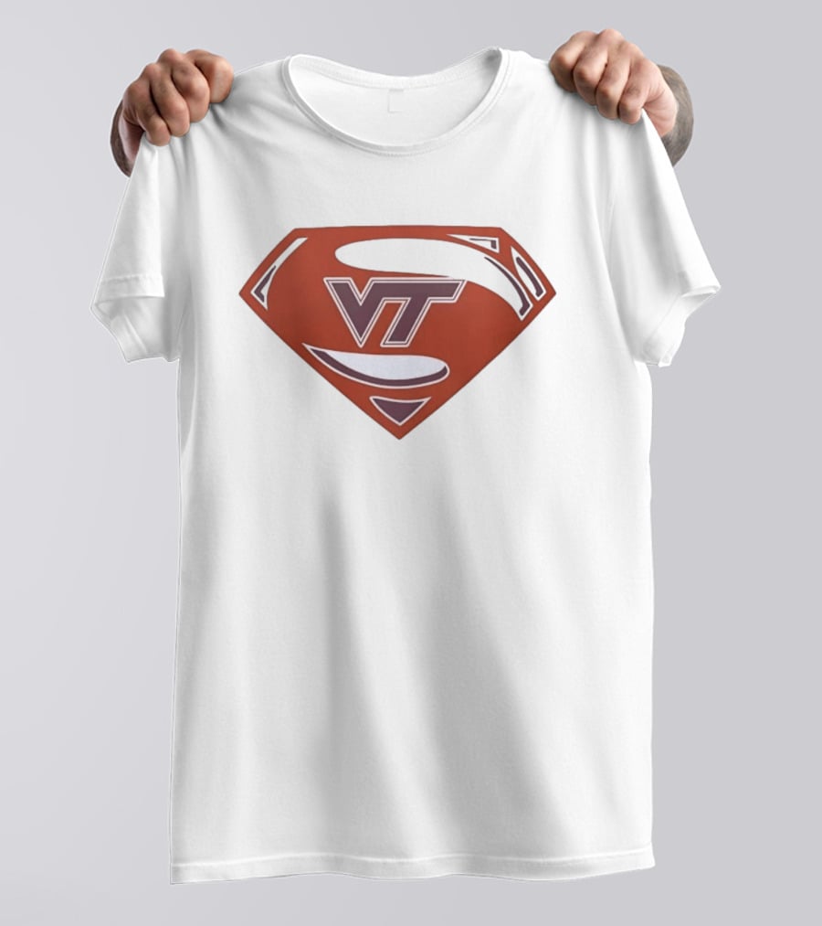 Virginia Tech Hokies VT Superman College Sports T-Shirt