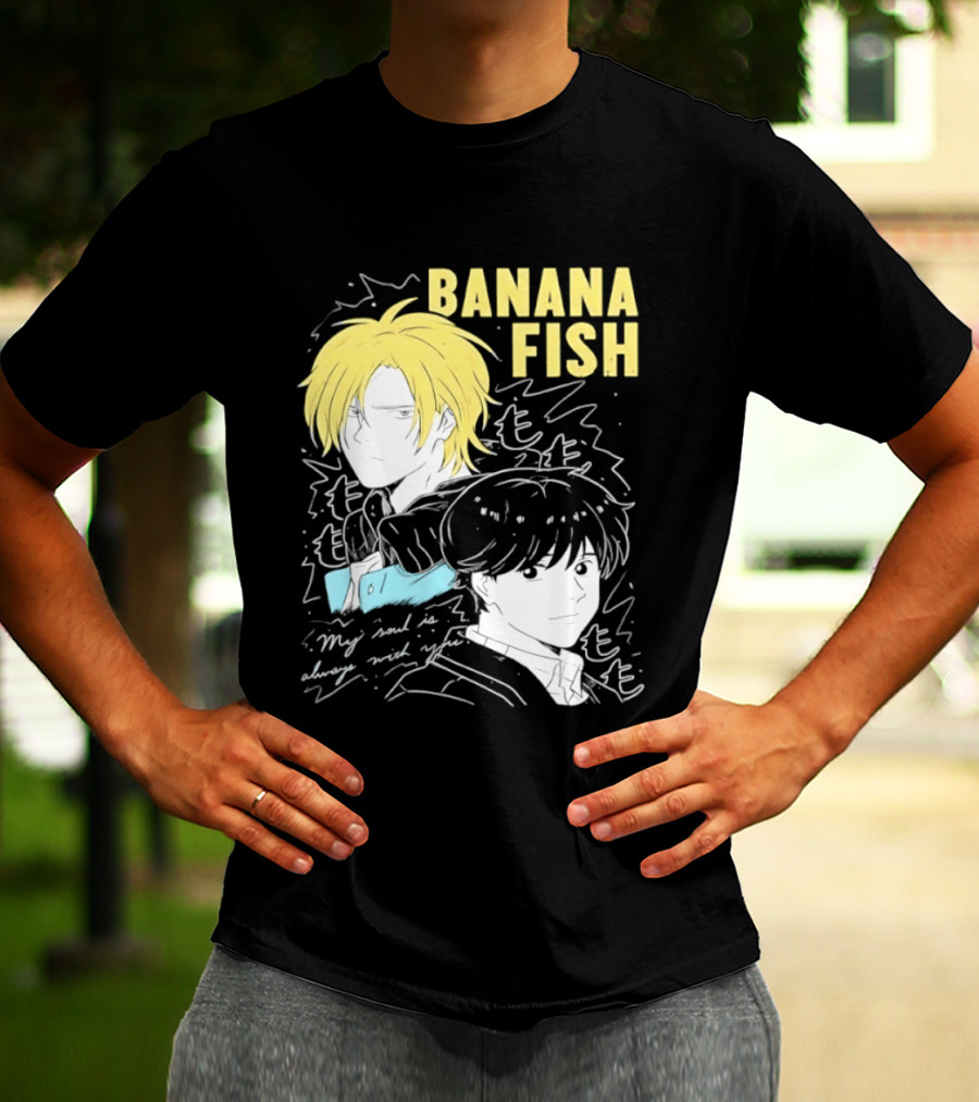 Banana Fish Ash And Eiji My Soul Is Always With You Anime Duo T-Shirt