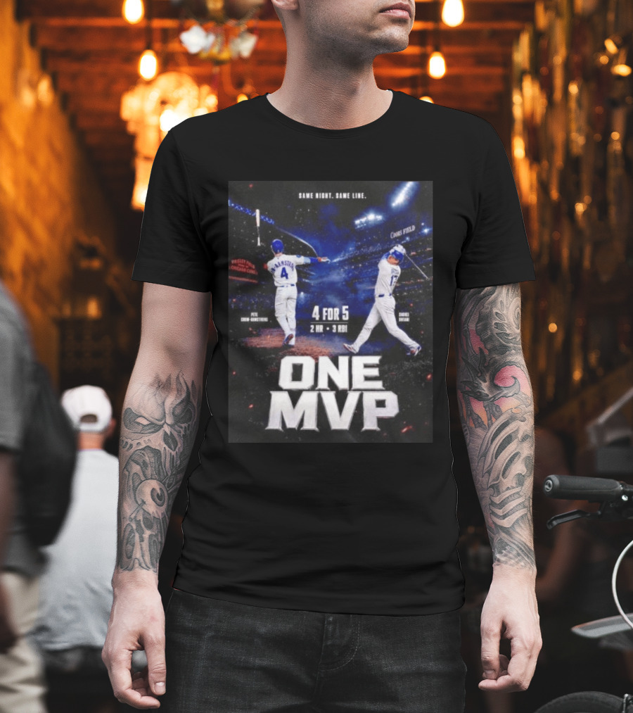 Same Night Same Line Pete Crow Armstrong Shohei Ohtani One MVP Coors Field Wrigley Field 4 For 5 2 HR 3 RBI T-Shirt