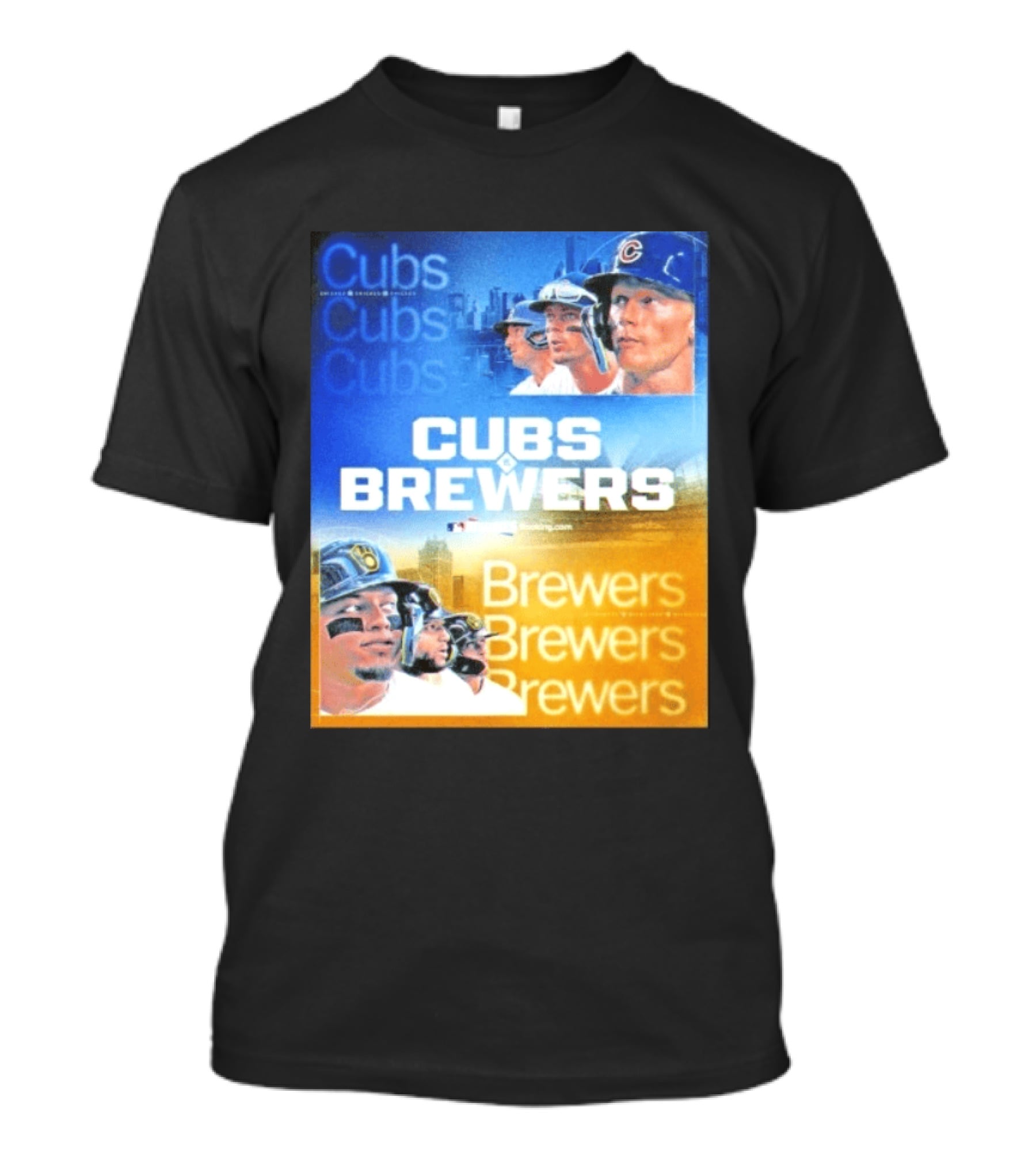 Chicago Cubs Brewers MLB Rivalry Matchup Highlights T-Shirt