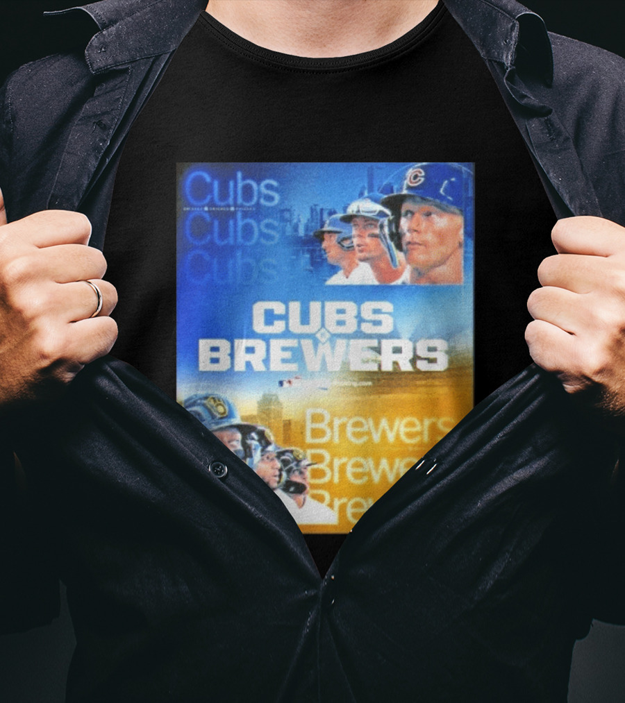 Chicago Cubs Brewers MLB Rivalry Matchup Highlights T-Shirt