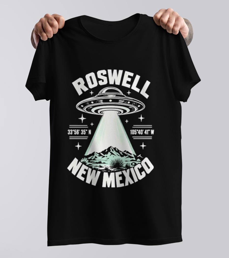 Roswell New Mexico UFO Coordinates Alien T-Shirt