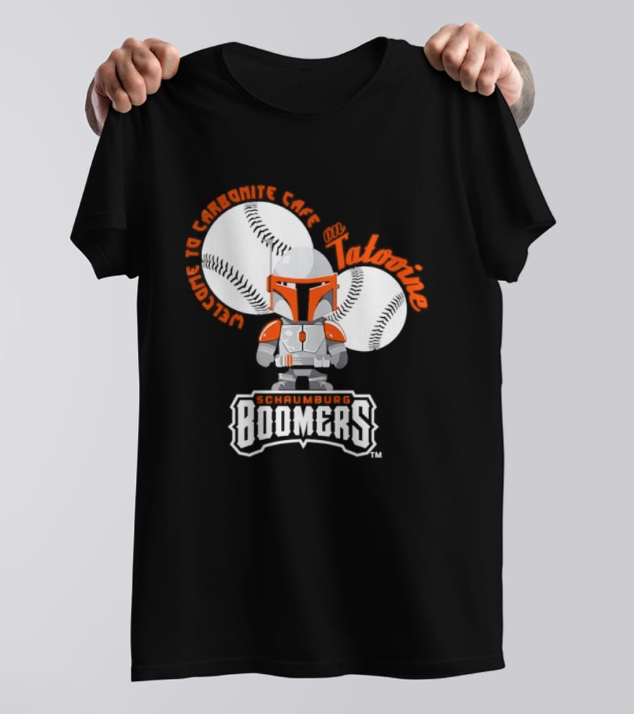 Schaumburg Boomers Welcome To Carbonite Café With Baseball And Armor T-Shirt
