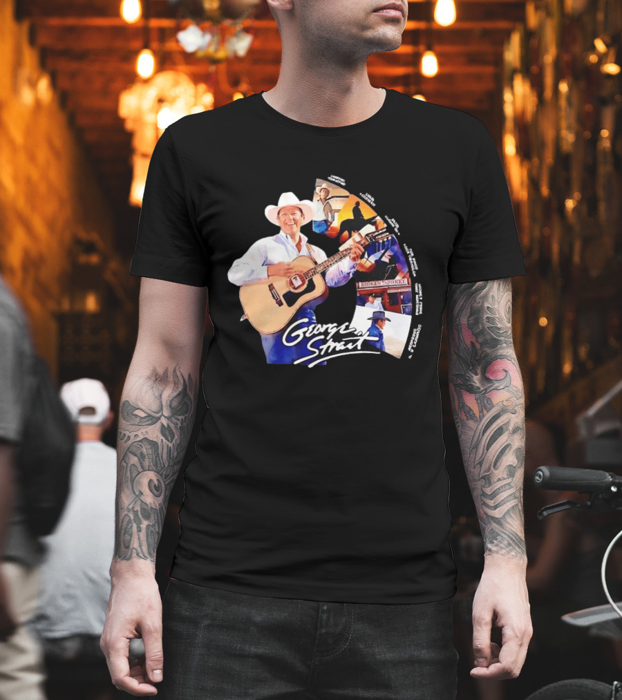 George Strait Country Music Legend Hits Amarillo By Morning Troubadour Broken Spoke Classic Songs T-Shirt