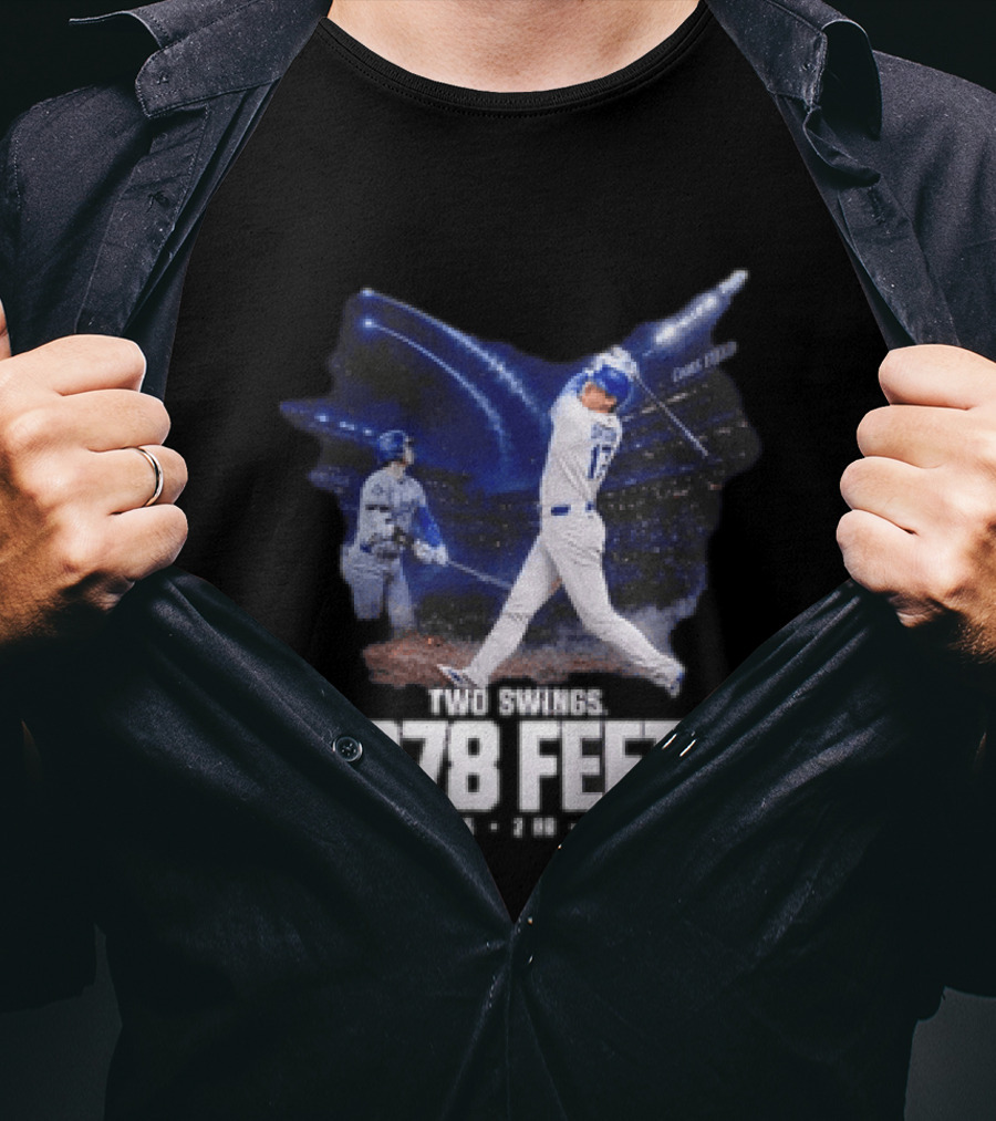 Shohei Ohtani The Shohei Show Two Swings 878 Feet LA Dodgers T-Shirt