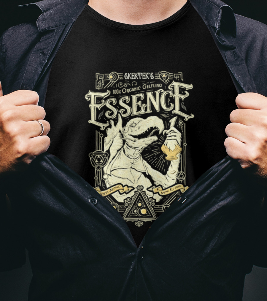 SkekTek's 100 Percent Organic Gelfling Essence Anti Aging New Elixir Crystal Science T-Shirt