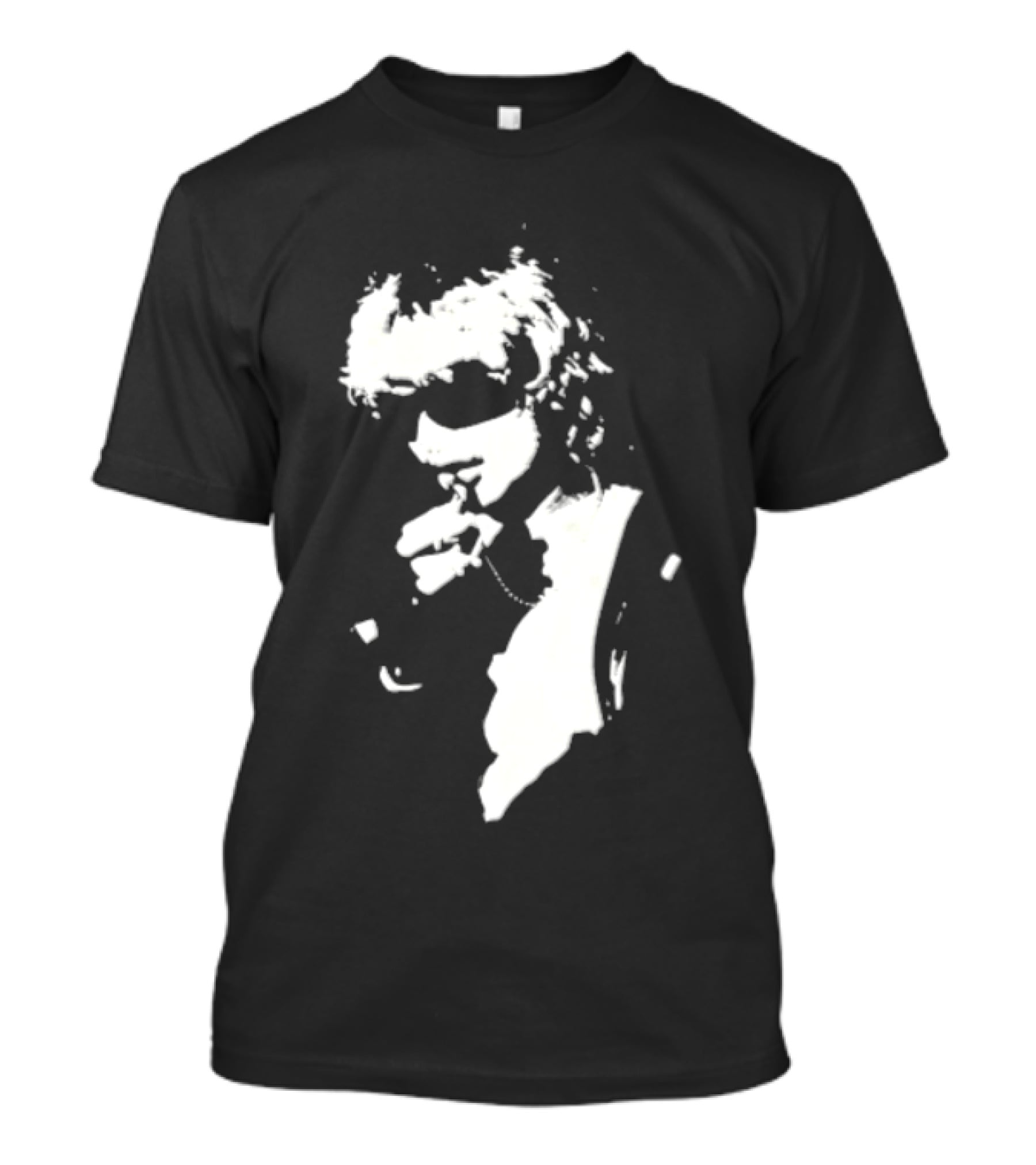 High Contrast Stencil Style Iconic Sunglasses Smoking Man T-Shirt