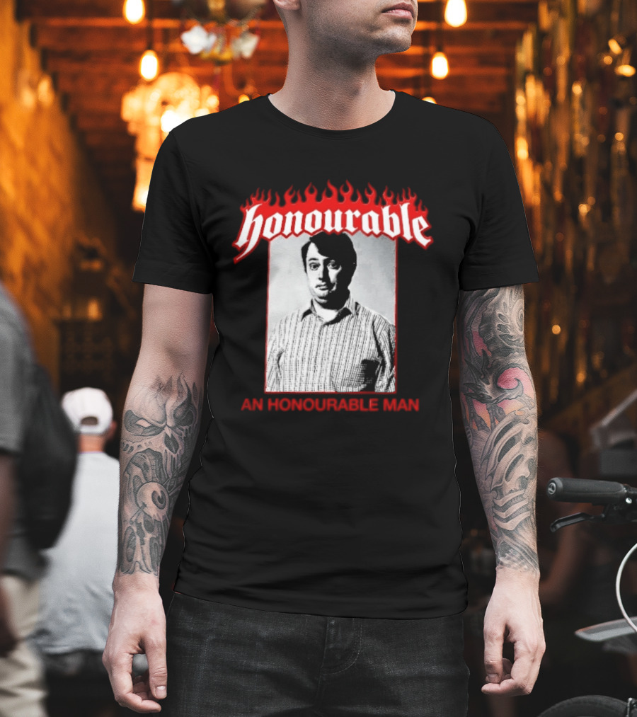 Honourable An Honourable Man Mark Corrigan Flames Frame T-Shirt