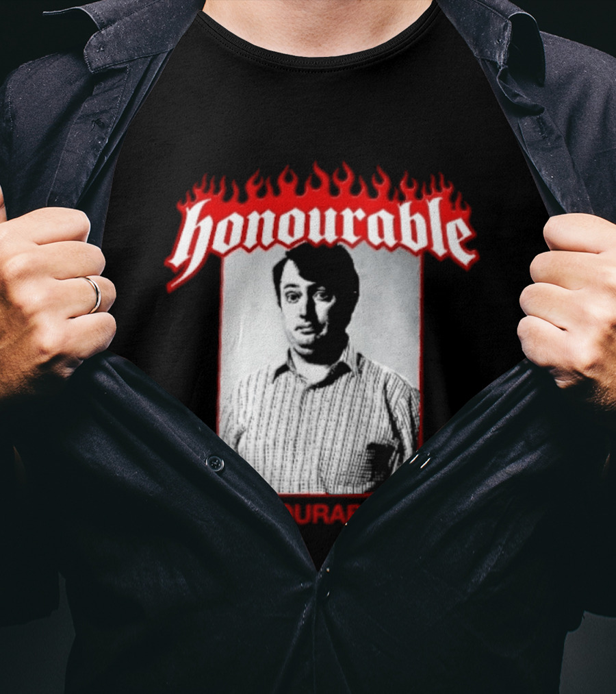 Honourable An Honourable Man Mark Corrigan Flames Frame T-Shirt