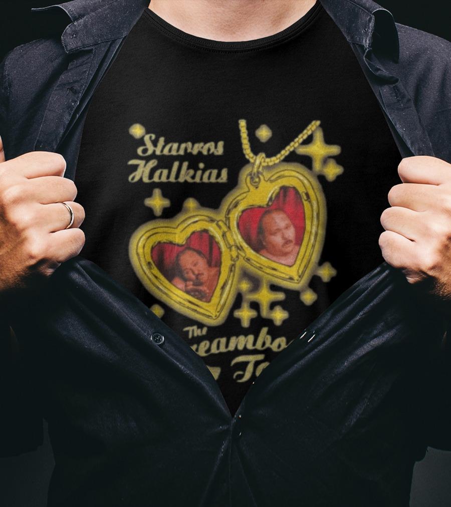 Stavros Halkias The Dreamboat Tour Heart Locket Necklace Stars T-Shirt