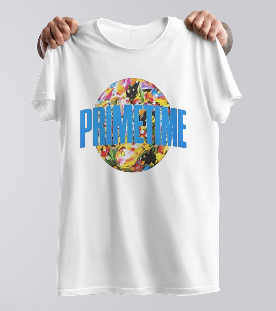PRIMETIME Bright Floral Colorful T-Shirt