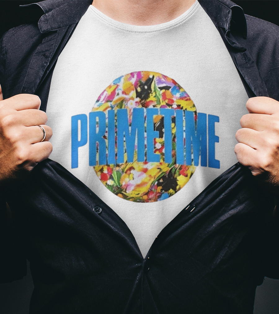 PRIMETIME Bright Floral Colorful T-Shirt