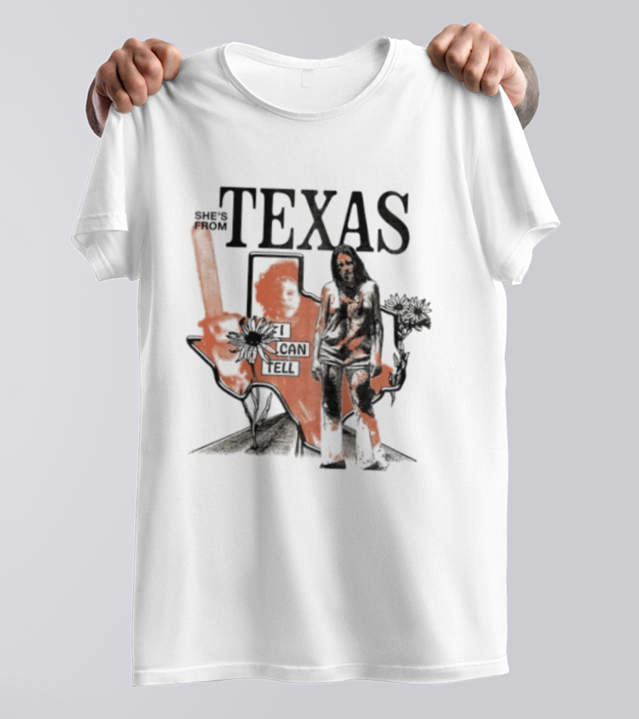 She's From Texas I Can Tell Leatherface Halloween Chainsaw T-Shirt