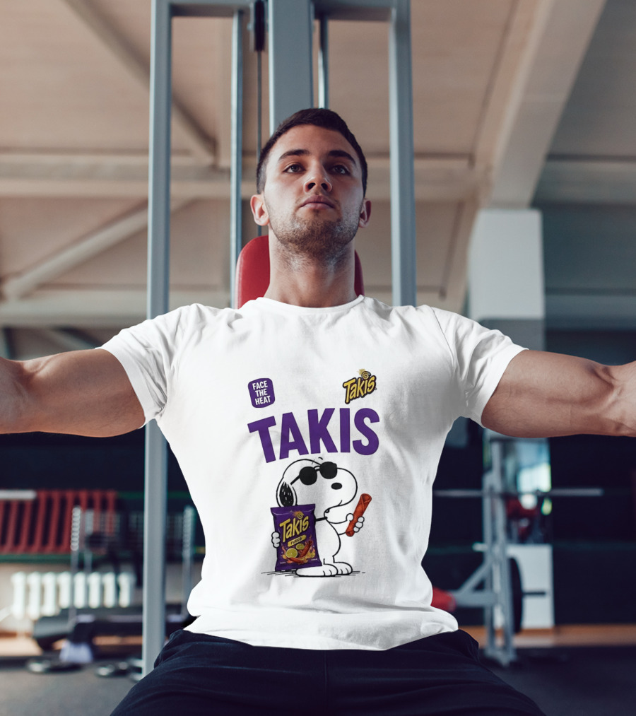 Takis Fuego Peanuts Face The Heat Snoopy Iconic Collaboration T-Shirt