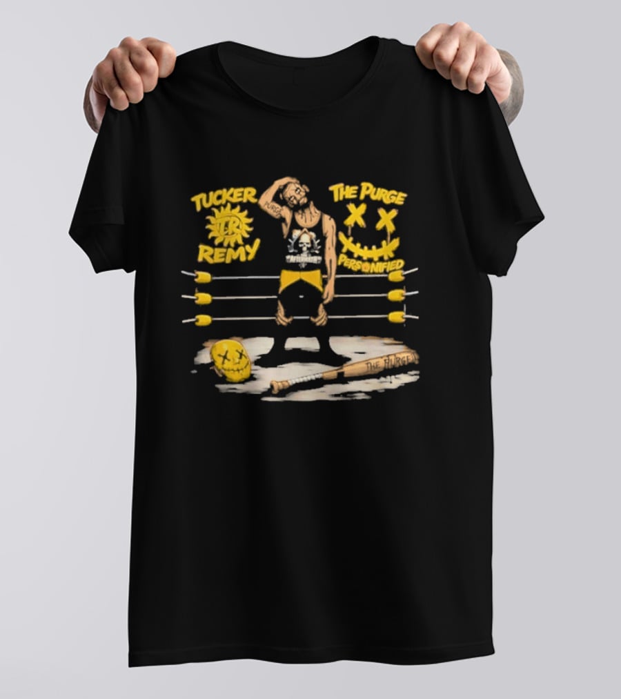 Tucker Remy The Purge Personified Wrestling Ring Bat Sun Sunflowers T-Shirt