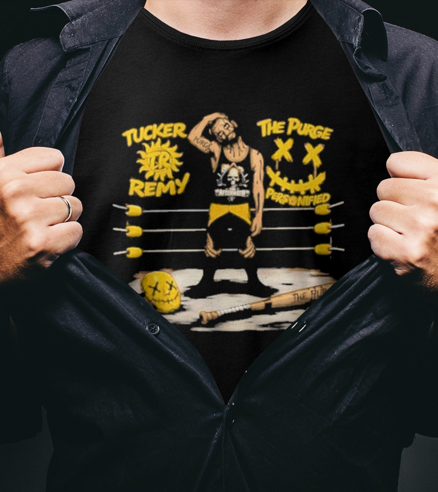 Tucker Remy The Purge Personified Wrestling Ring Bat Sun Sunflowers T-Shirt