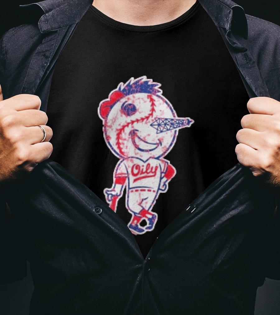 Tulsa Drillers Oily Distressed Baseball T-Shirt