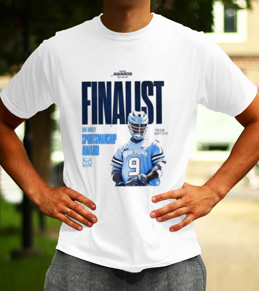 Trevor Baptiste NY Atlas 2026 Dave Huntley Sportsmanship Award Finalist New York Sports Team Number 9 T-Shirt