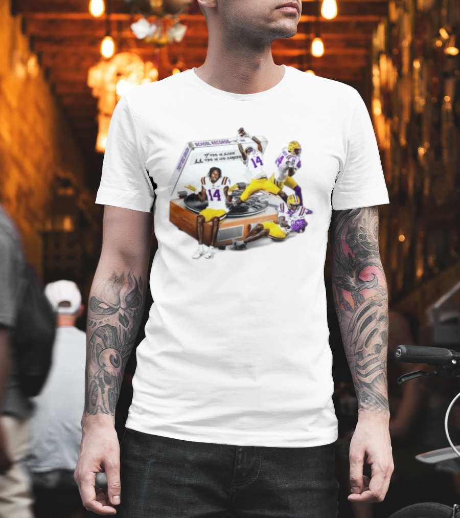 LSU Football Trey'Dez Green Touchdowns School Records Collage T-Shirt