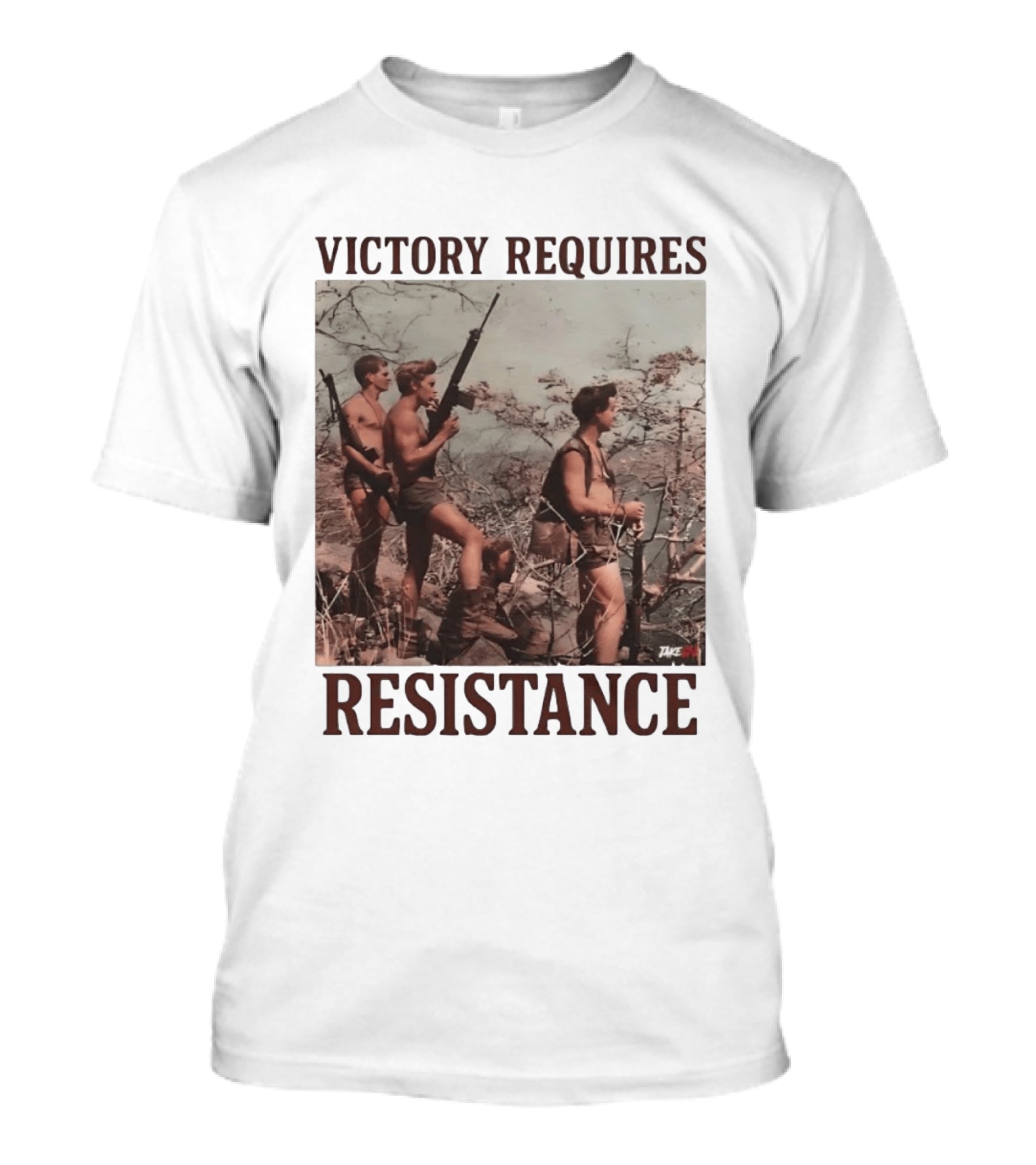 Victory Requires Resistance Military Soldiers Armed Defense T-Shirt