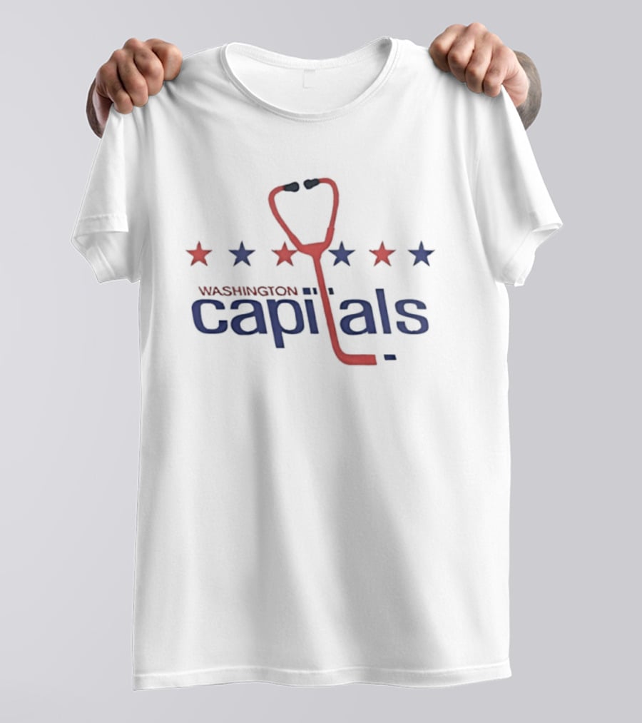 Washington Capitals Stethoscope Medical Five Stars Team T-Shirt