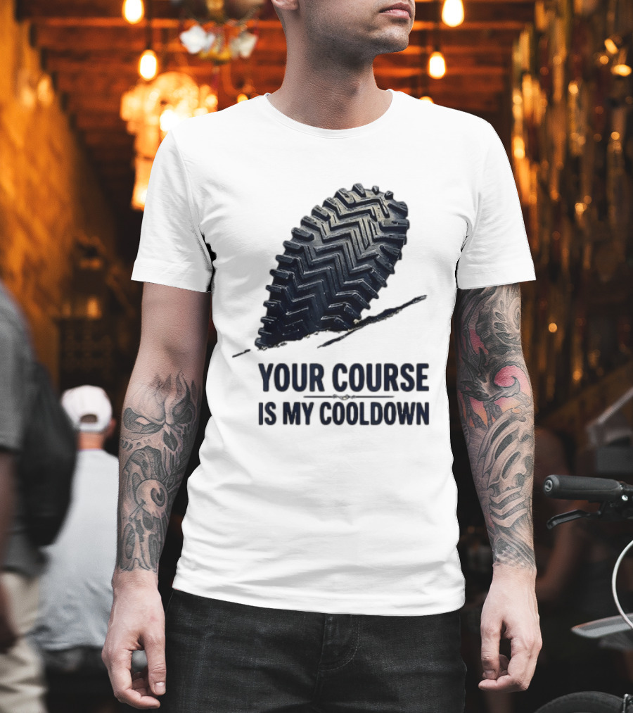 Your Course Is My Cooldown Trail Running Footprint T-Shirt