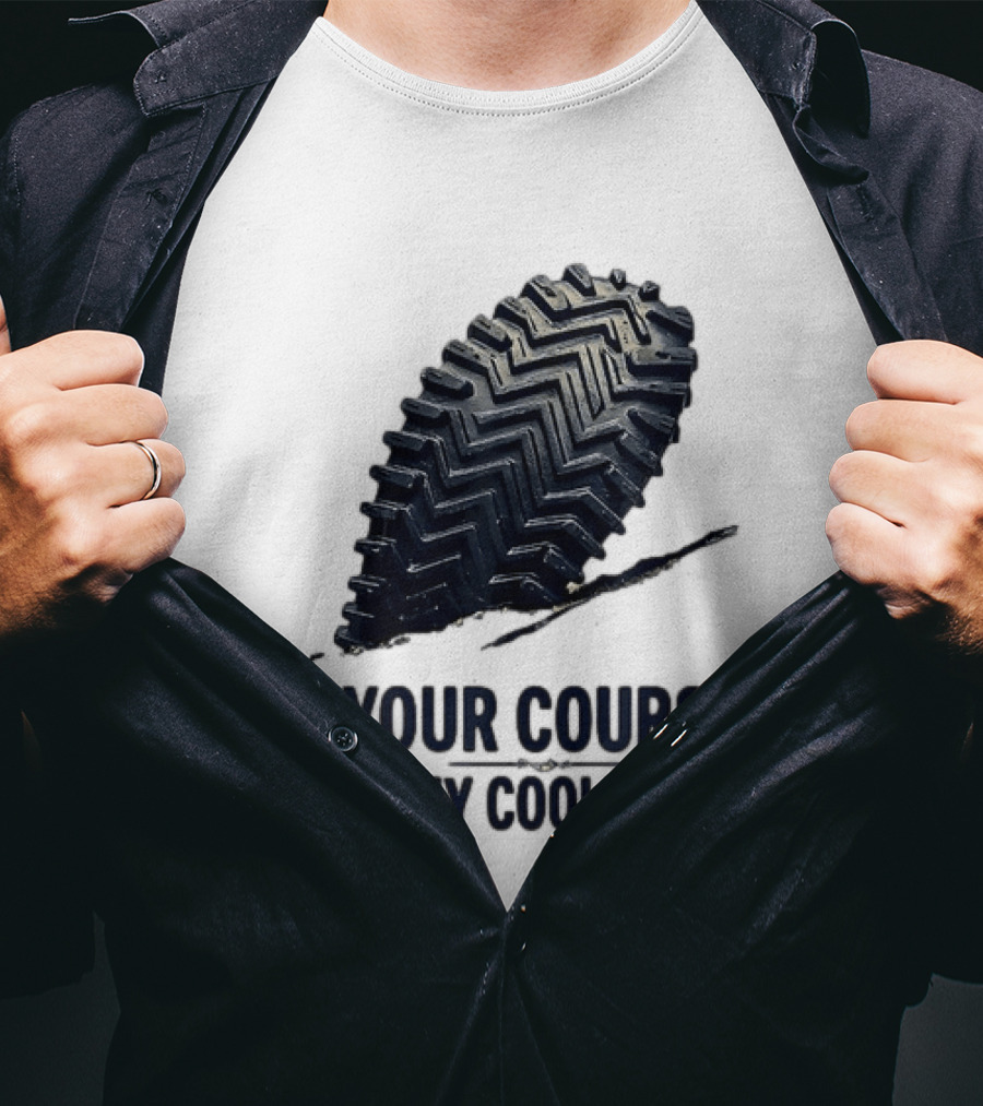 Your Course Is My Cooldown Trail Running Footprint T-Shirt