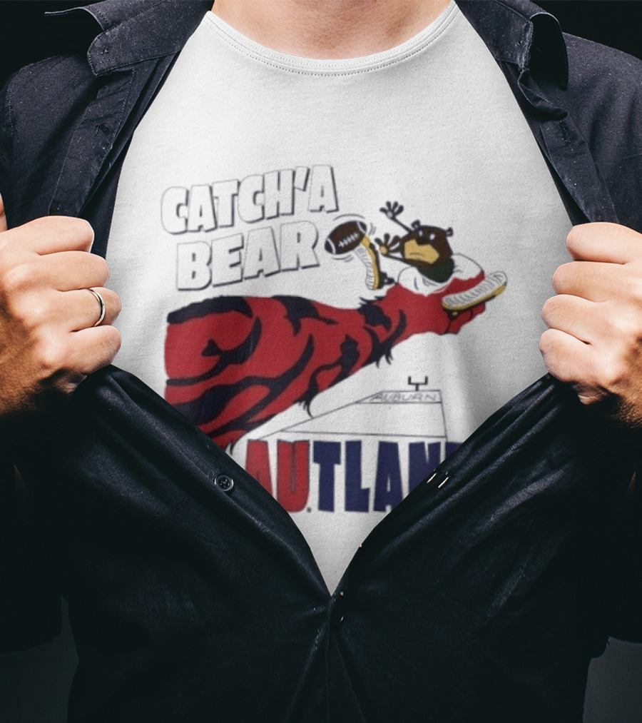 Catch'a Bear Auburn Tigers Vs Baylor Bears AUTlanta Tiger Stripe Football T-Shirt