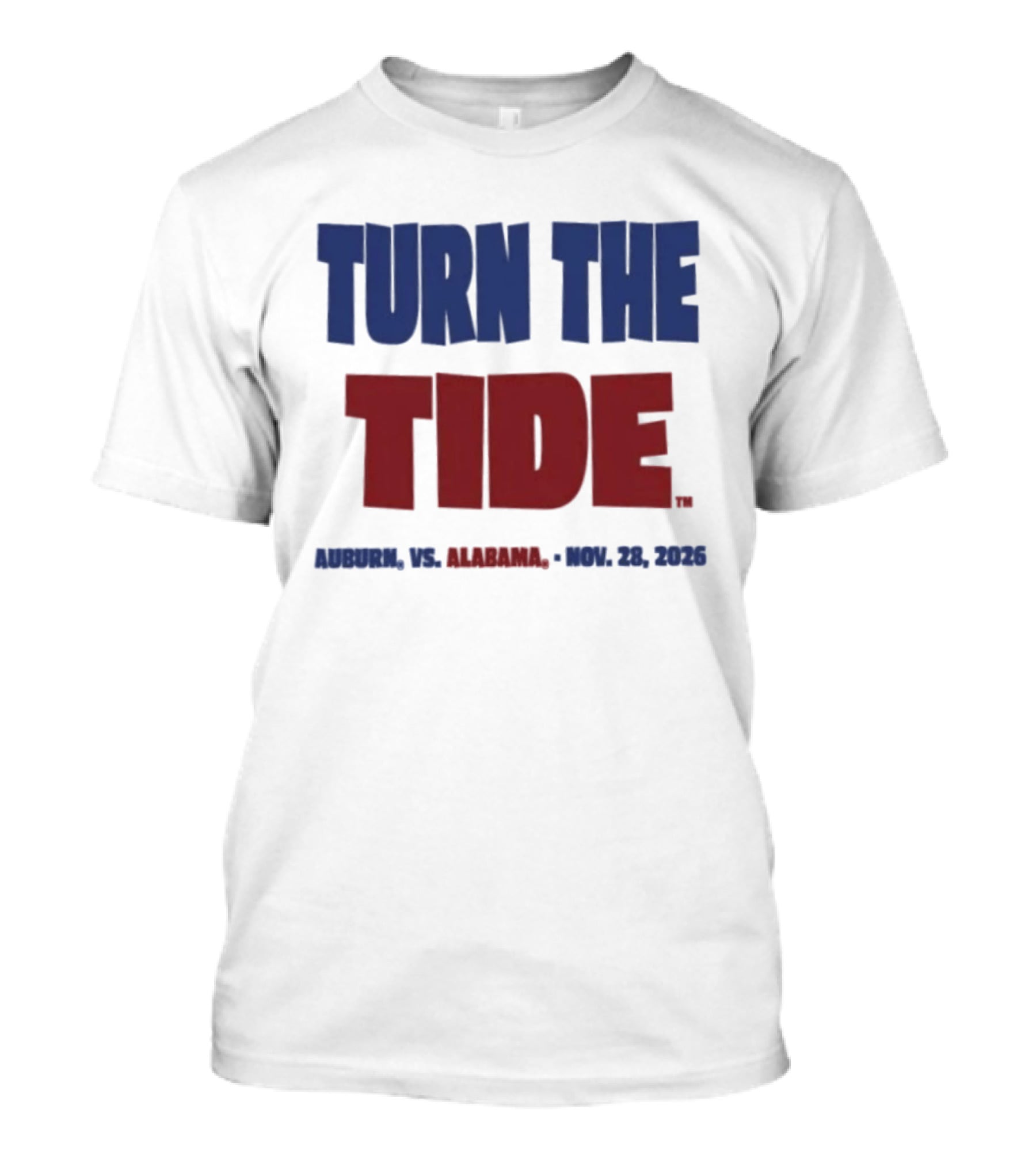 Auburn Vs Alabama Turn The Tide Nov 28 2026 T-Shirt