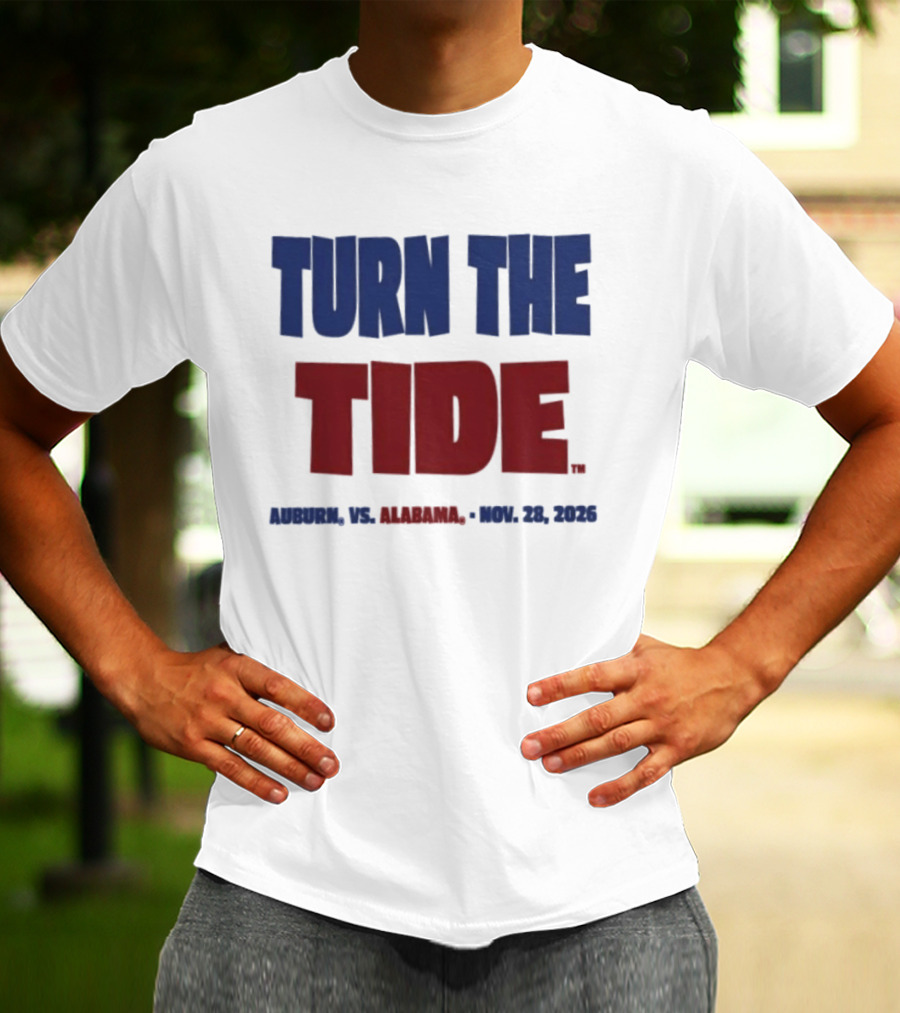 Auburn Vs Alabama Turn The Tide Nov 28 2026 T-Shirt