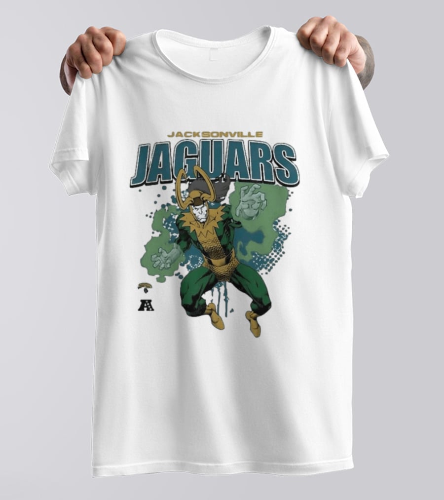 Jacksonville Jaguars Loki Marvel Crossover NFL Collaboration T-Shirt