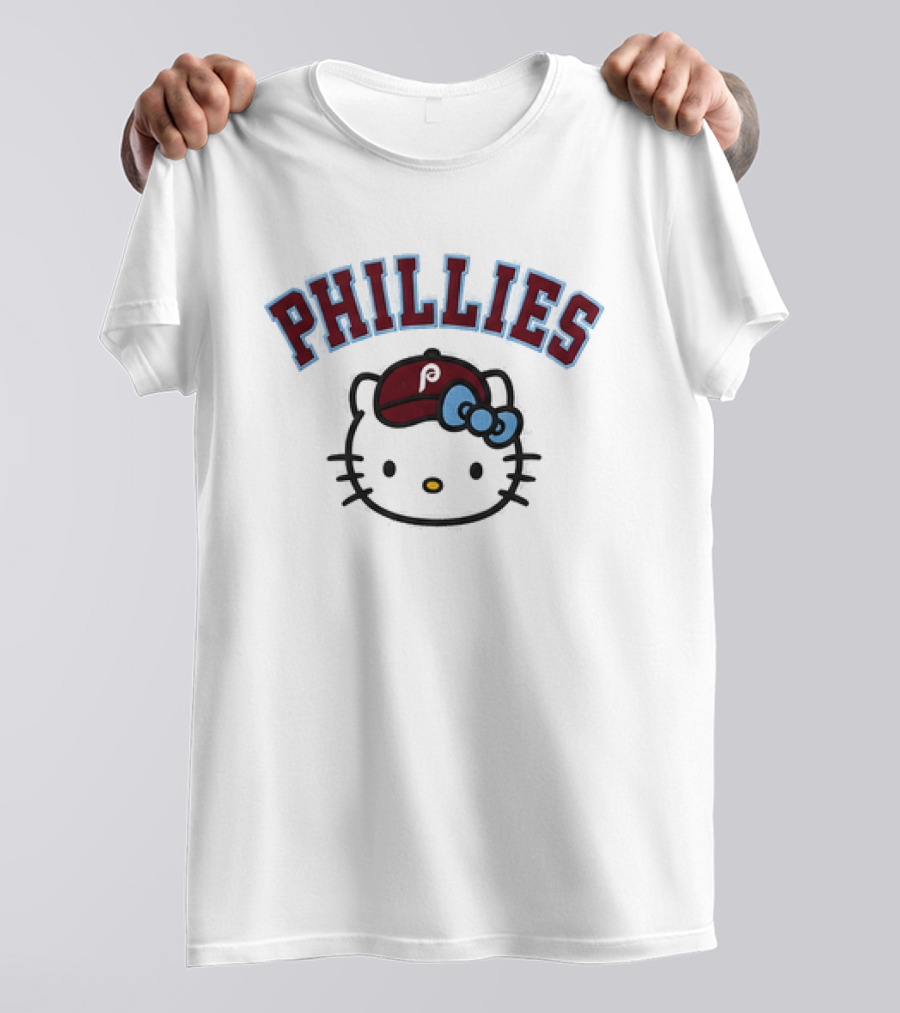 Phillies Hello Kitty Night 2026 Cardigan Hat Bow T-Shirt