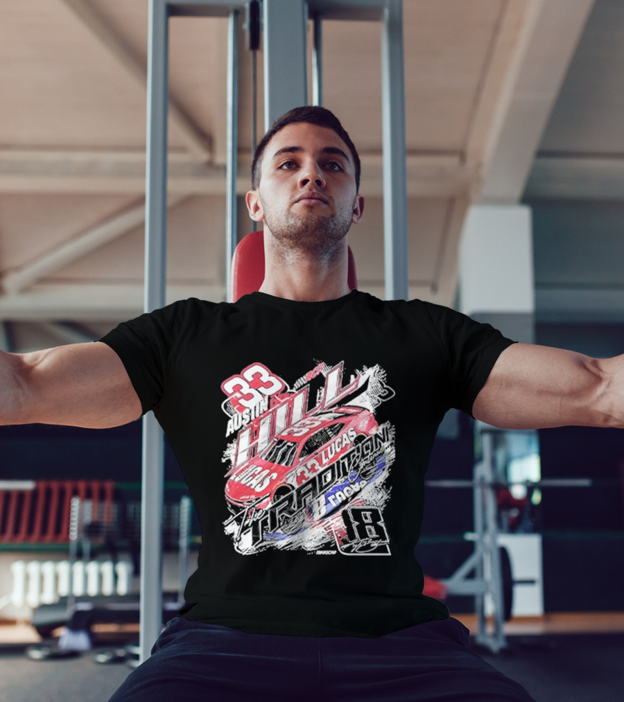 Austin Hill 33 Lucas Oil RCR NASCAR Racing Car Classic Ink T-Shirt