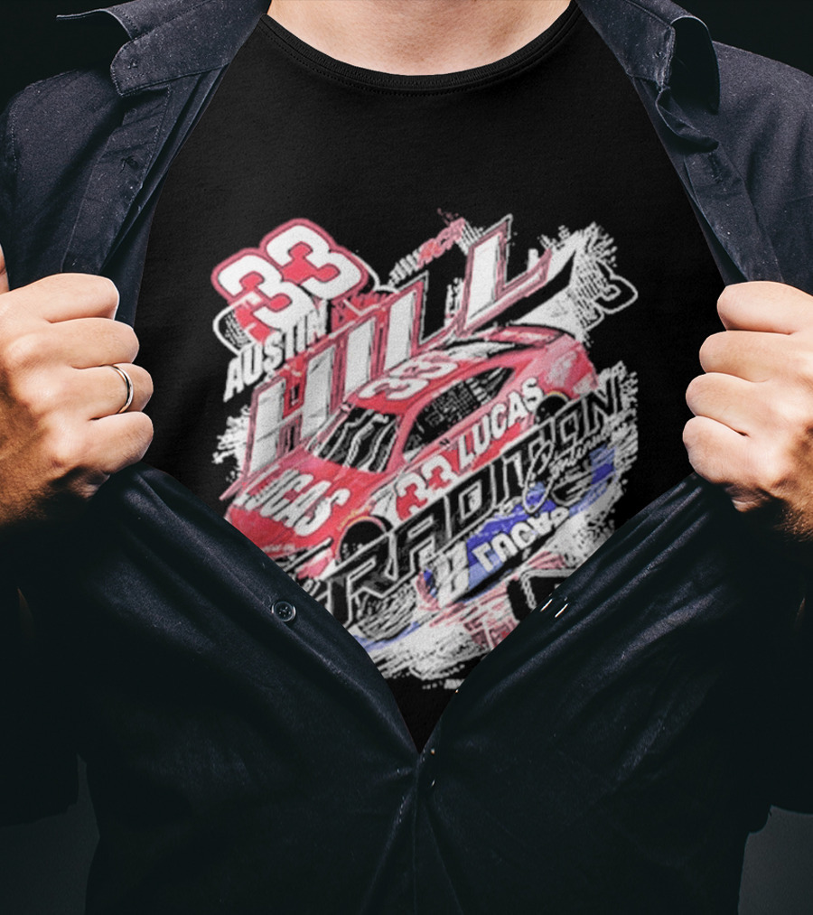 Austin Hill 33 Lucas Oil RCR NASCAR Racing Car Classic Ink T-Shirt