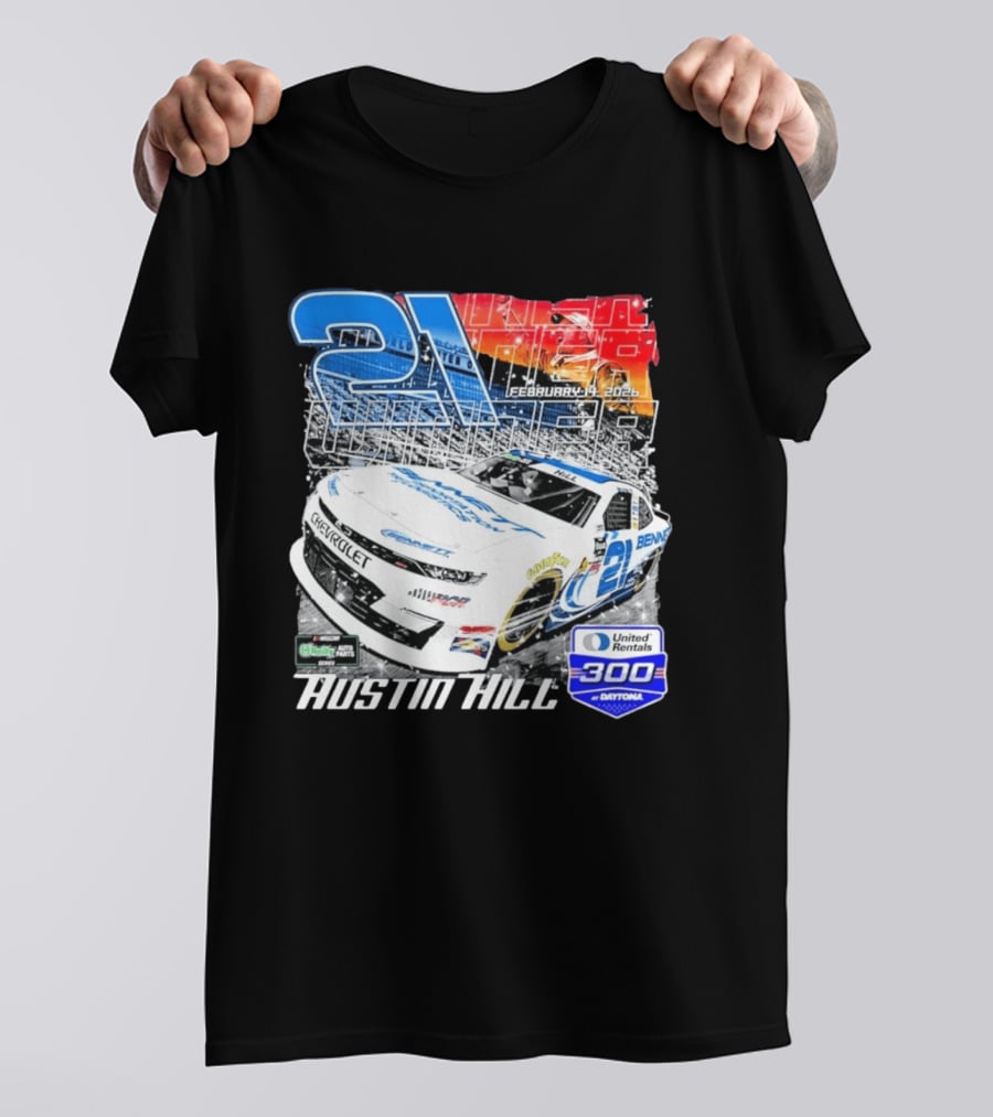 Austin Hill Richard Childress Racing February 2026 United Rentals 300 Daytona Race Winner Chevrolet 21 T-Shirt