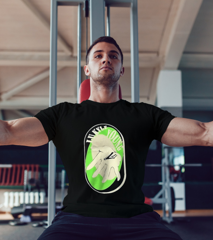 Lukyle Young Hand With Emblem In Green Oval T-Shirt